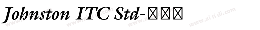 Johnston ITC Std字体转换